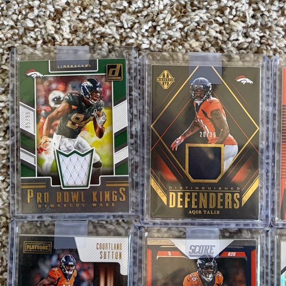 Denver Broncos Trading Cards Bundle With Penny Sleeves and Hard Cover Sleeves - Picture 2 of 10
